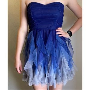 Blue Ombré Party Dress